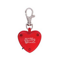 Light Up Reflector Clip - Heart w/ Red LED